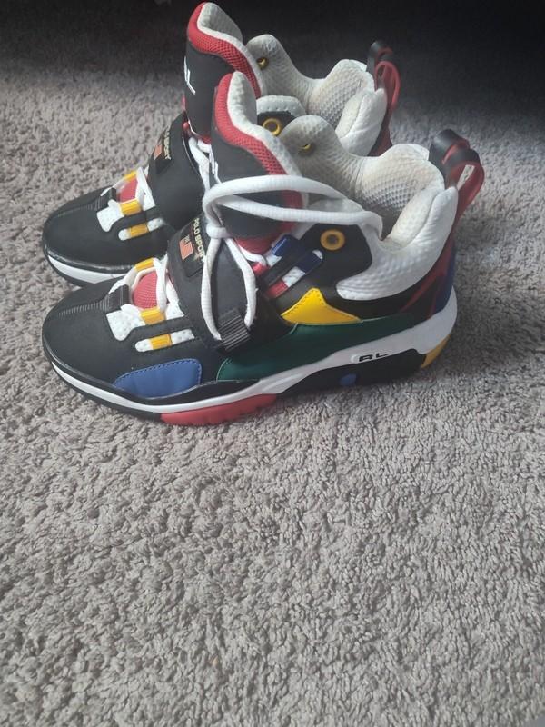 Boys Ralph Lauren Polosport P100 Sneakers Size 6 Multi Color