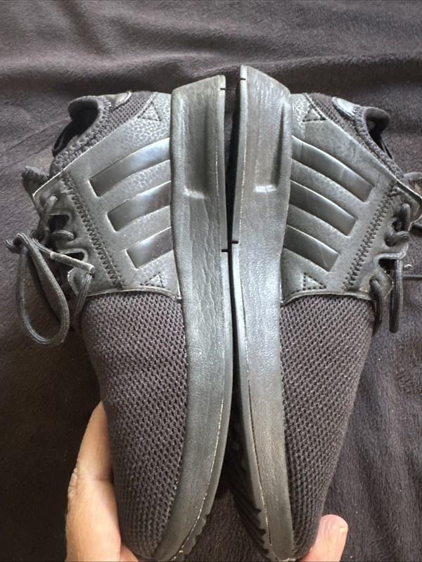 Boys Size 2.5 All Black Adidas Sneakers