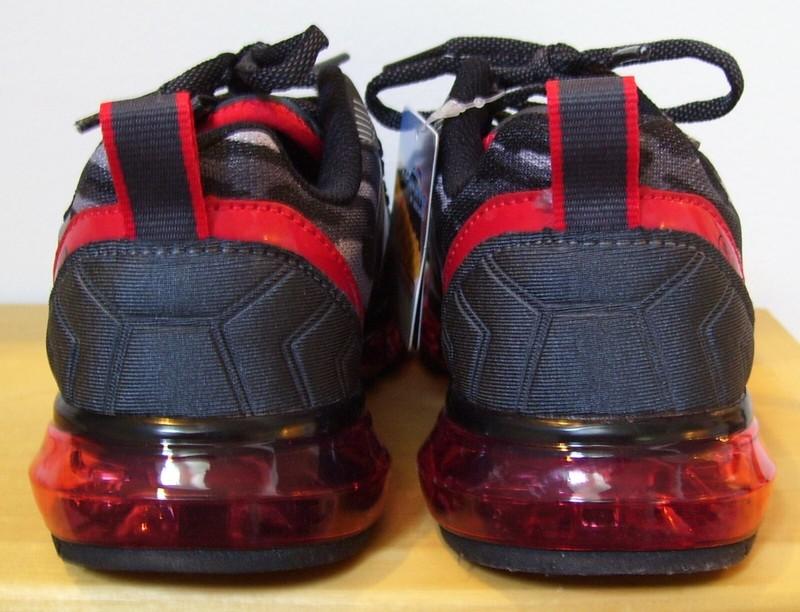 Boys Skechers 97733L Skech-Air Mega Grey Red Memory Foam Sneakers Sz 11 Or 13