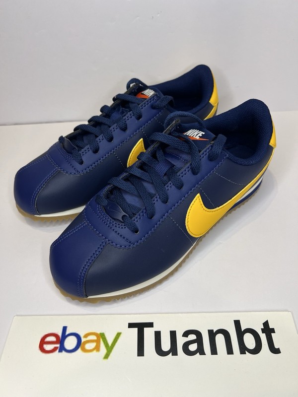 BRAND NEW Nike Cortez GS Youth Shoes Midnight Navy/Gold/Gum DM0950-401