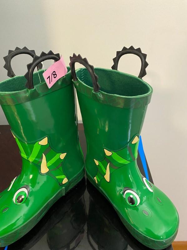 BRAND NEW TODDLER BOYS SIZE 7/8 MEMBER'S MARK RAIN BOOTS