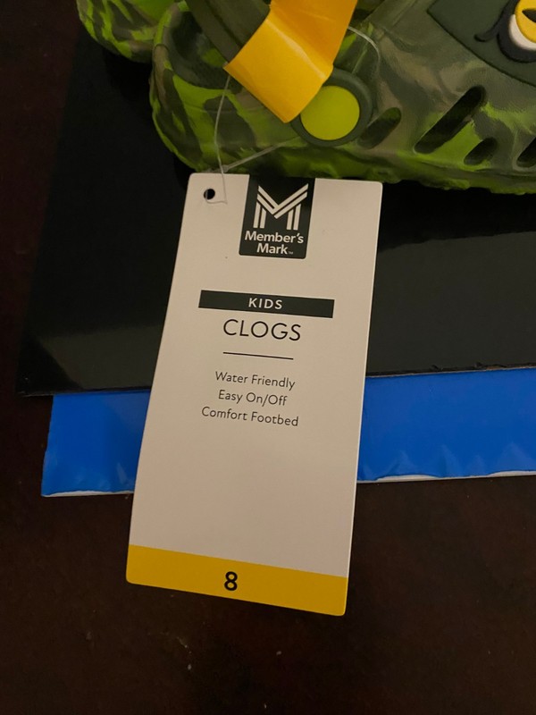 BRAND NEW TODDLER BOYS SIZE 8 MEMBER'S MARK CLOG SANDALS