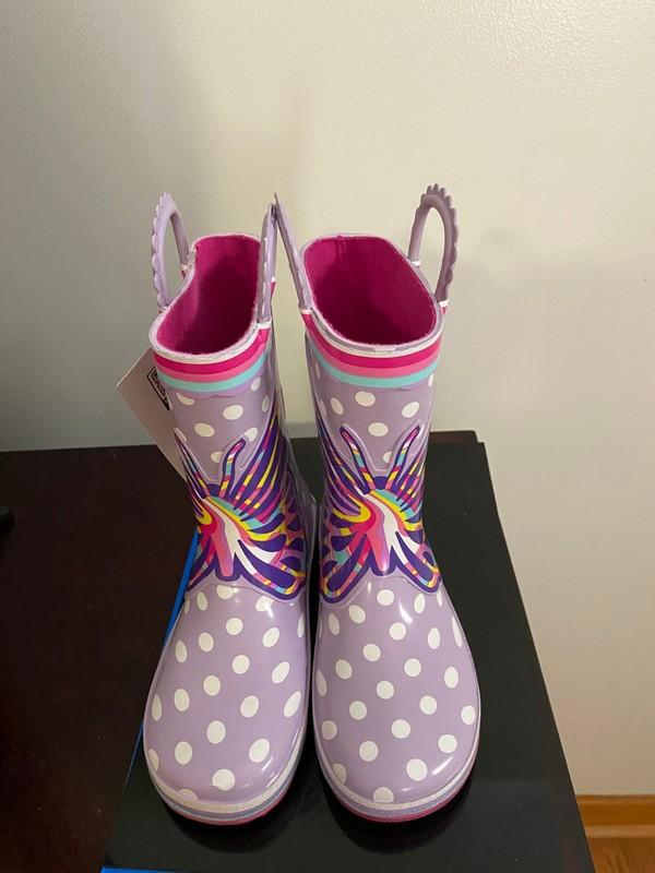 BRAND NEW TODDLER GIRL'S SIZE 11/12 MEMBER'S MARK RAIN BOOTS