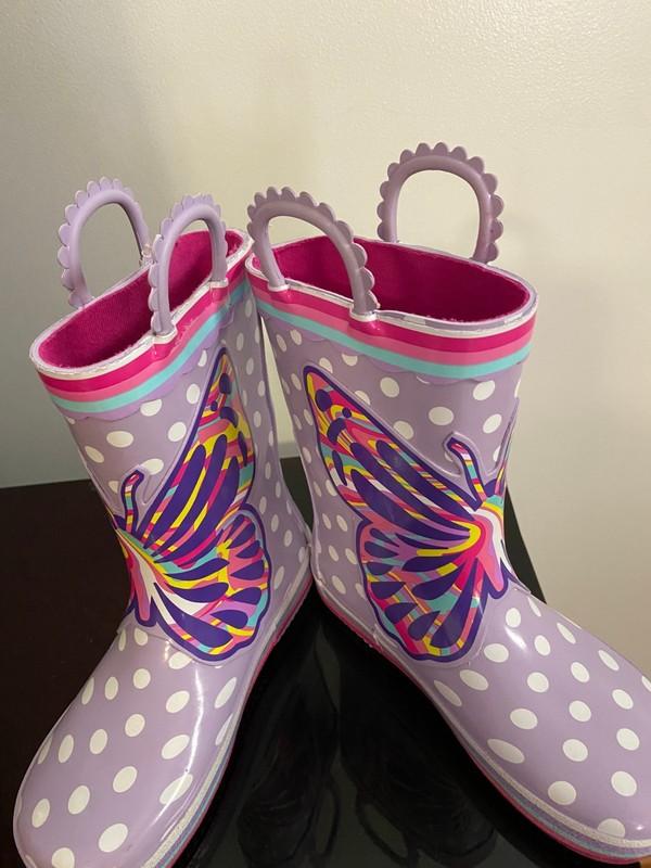 BRAND NEW TODDLER GIRL'S SIZE 11/12 MEMBER'S MARK RAIN BOOTS