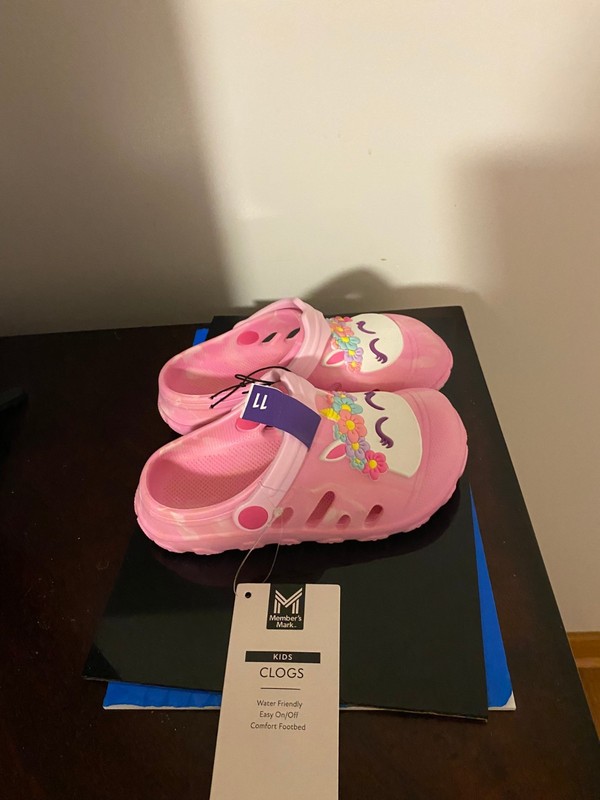 BRAND NEW TODDLER GIRL'S SIZE 11 MEMBER'S MARK CLOG SANDALS