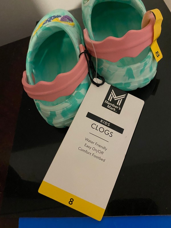 BRAND NEW TODDLER GIRL'S SIZE 8 MEMBER'S MARK CLOG SANDALS