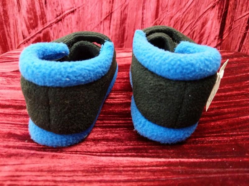 Brand New Toddler Plusheez Slippers Bootie #144577 Black/Blue