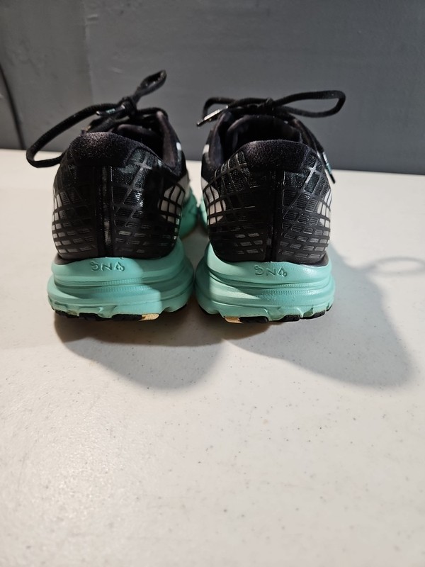 Brooks Launch 3 Running Walking Comfort Shoes Black/Green/White W Sz. 8 (S9)