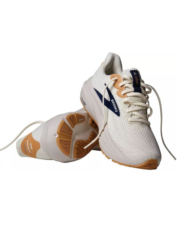 Brooks Men's Ghost 17 Running Shoes Coconut/Moonbeam/Blue- Size 10