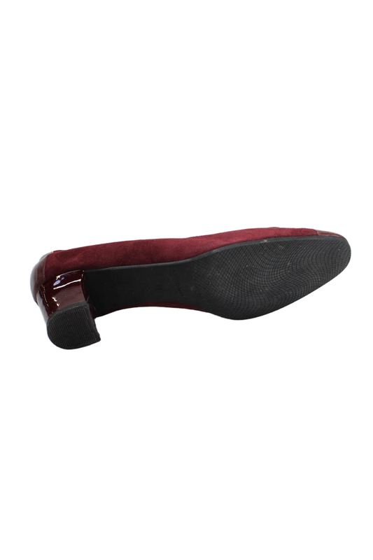 Bruno Magli Womens Suede Slide On Low Heel Pumps Ruby Red Size 39 9