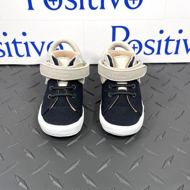 Buscemi 100MM Baby Canvas Black/Off White Sneakers US 4 EU 19 New