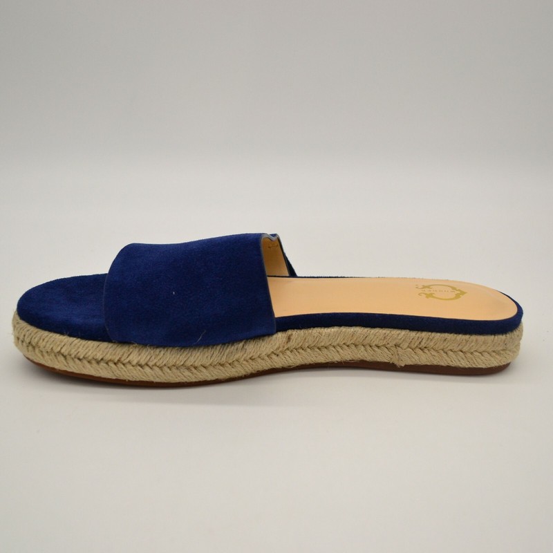 C Wonder Women Tabitha Espadrille Slide Sandals Sz 5.5M Navy Suede Cushion NEW