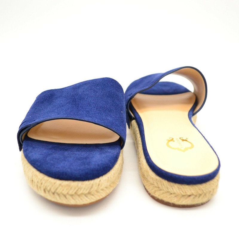 C Wonder Women Tabitha Espadrille Slide Sandals Sz 5.5M Navy Suede Cushion NEW