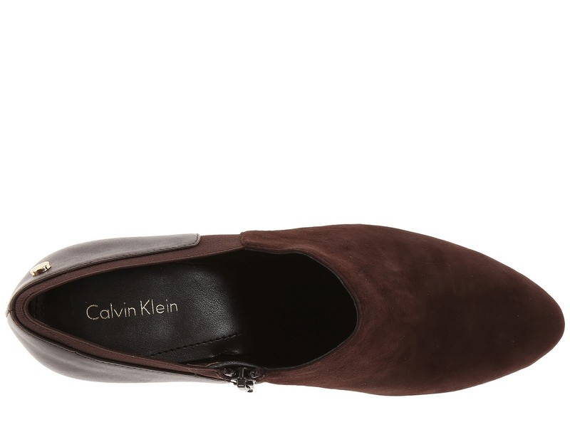 CALVIN KLEIN JEANINE BROWN SUGAR KID SUEDE PUMP WOMEN BOOTS MULTISIZE AS221