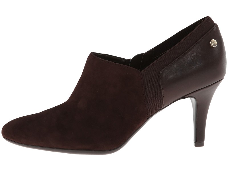 CALVIN KLEIN JEANINE BROWN SUGAR KID SUEDE PUMP WOMEN BOOTS MULTISIZE AS221