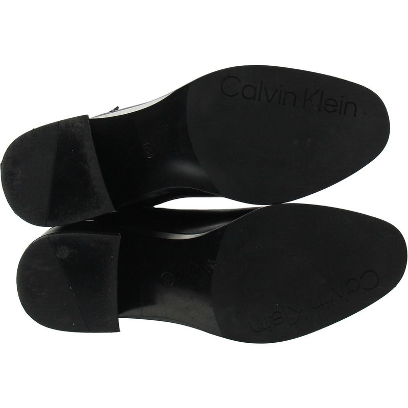 Calvin Klein Womens Jasen Black Zip Up Booties 7.5 Medium (B M) BHFO 3769