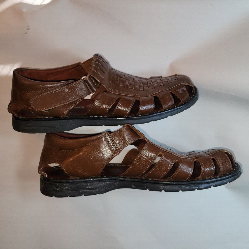 Calzado Ramses Brown Woven Leather Sandals Shoes Sz 11.5 BX-1