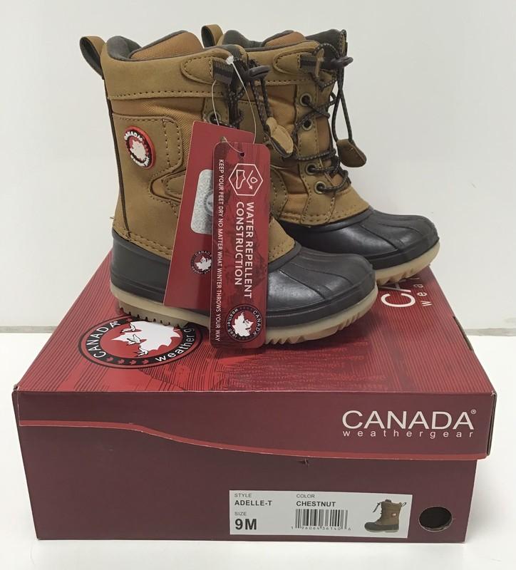 Canada Weathergear Duck Boots Unisex Adelle Toddler In Chestnut US Size 9M