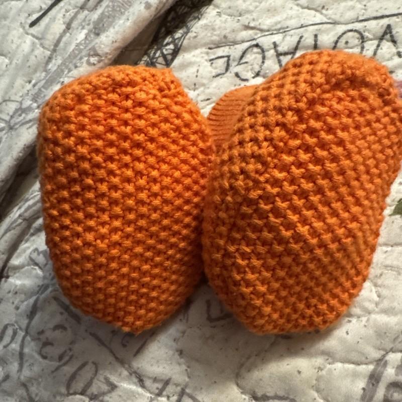 Carter's Baby Booties Orange Pumpkin Jack-O-Lantern Halloween Unisex