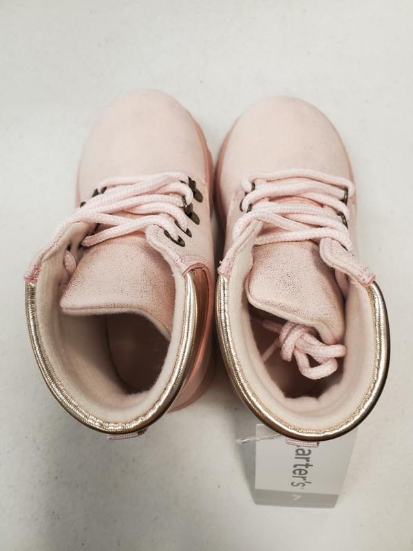 Carter's Bell2 Rose Gold Shimmer Lace-Up Boots *Toddler Girls Size 7* (F9B-3156)