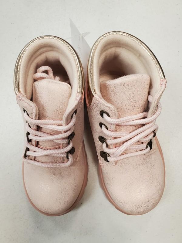 Carter's Bell2 Rose Gold Shimmer Lace-Up Boots *Toddler Girls Size 7* (F9B-3156)