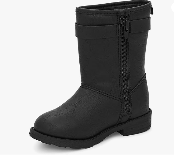 Carter's Black High Shaft Girl's Casual Fashion Boot Zip-Up Toddler Sz 9