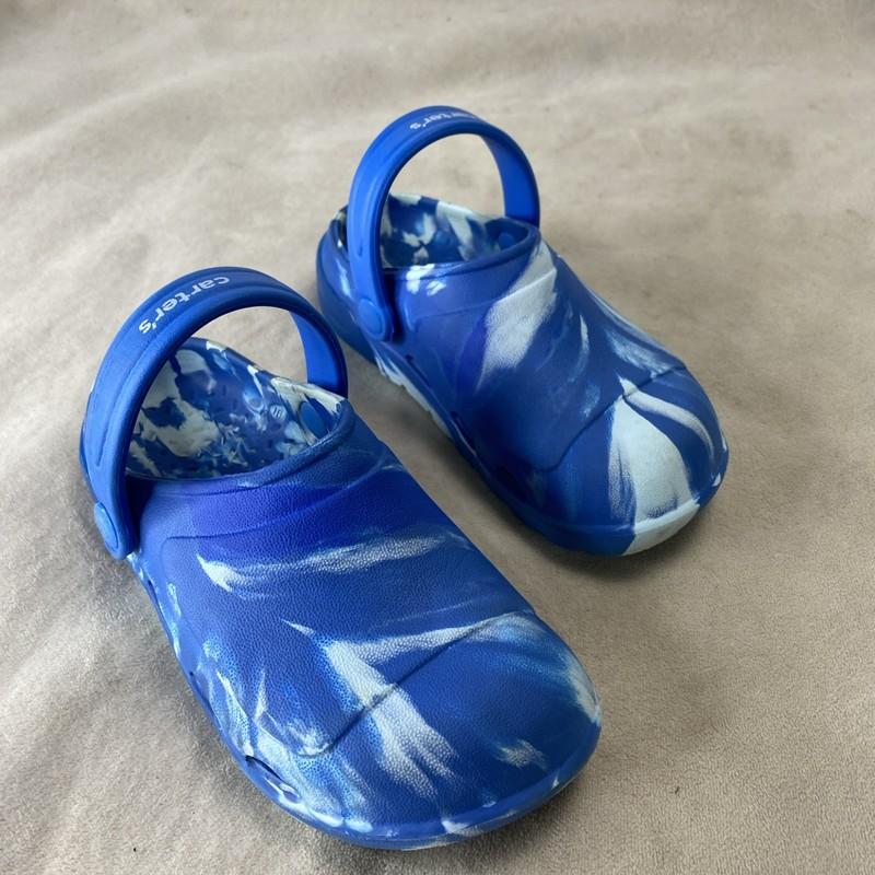 Carter's Boy's Easy On Tie-Dye Light-Up Rubber Clogs AN3 Blue Size 10M