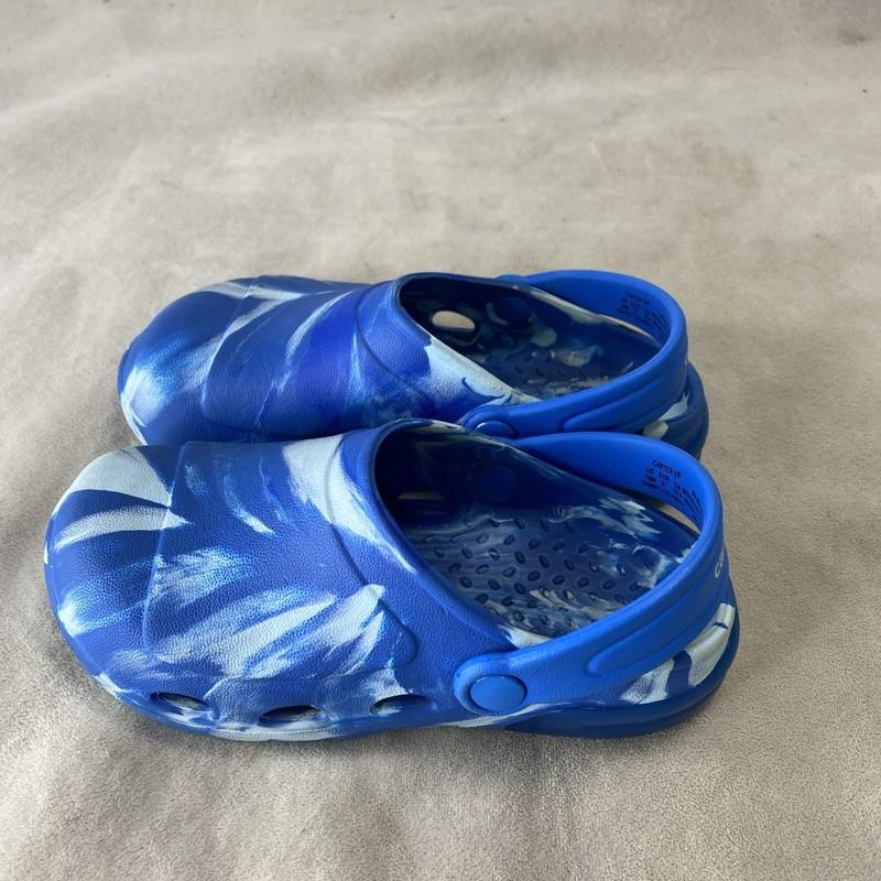 Carter's Boy's Easy On Tie-Dye Light-Up Rubber Clogs AN3 Blue Size 10M