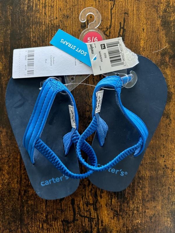 Carter's Flip Flop Sandals for Toddler boy size S 5/6 WITH TAGS