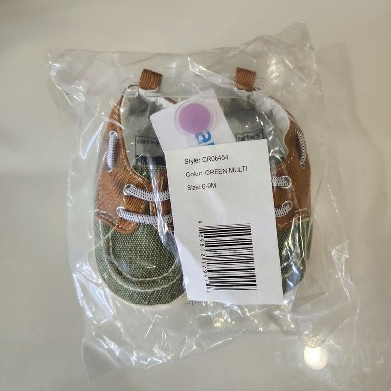 Carter's Infant Baby Boy Green Brown Slip On Shoes - 3-6 Months 6-9 Months NWT
