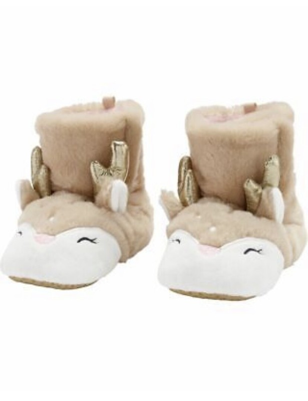 Carter's Rainbow / Deer / Pink Dragon Tall Slipper Booties Faux Fur NEW Sz: 3-10