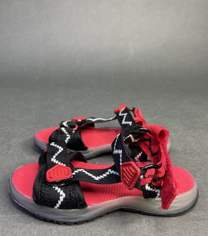 Carter's Red Black Fabric Strap Sandals Boy's Size 8