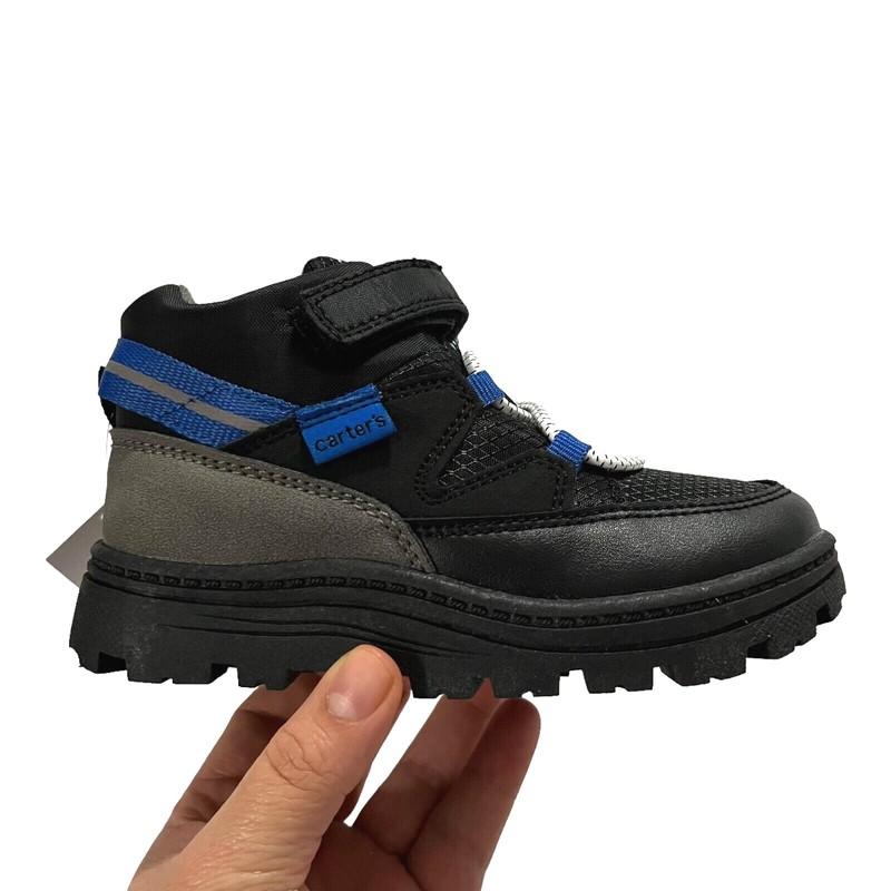 Carter's Toddler Boy's Slip-on Boots Size 8-10 Black Lightweight & Comfortable