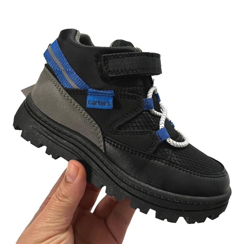Carter's Toddler Boy's Slip-on Boots Size 8-10 Black Lightweight & Comfortable