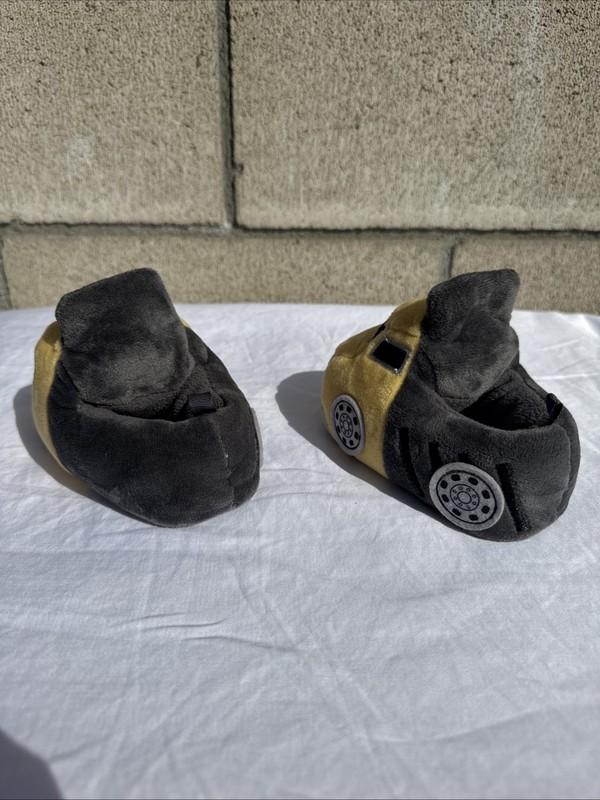 Carter’s Toddler Truck Slippers In Yellow And Grey Size XS 3/4