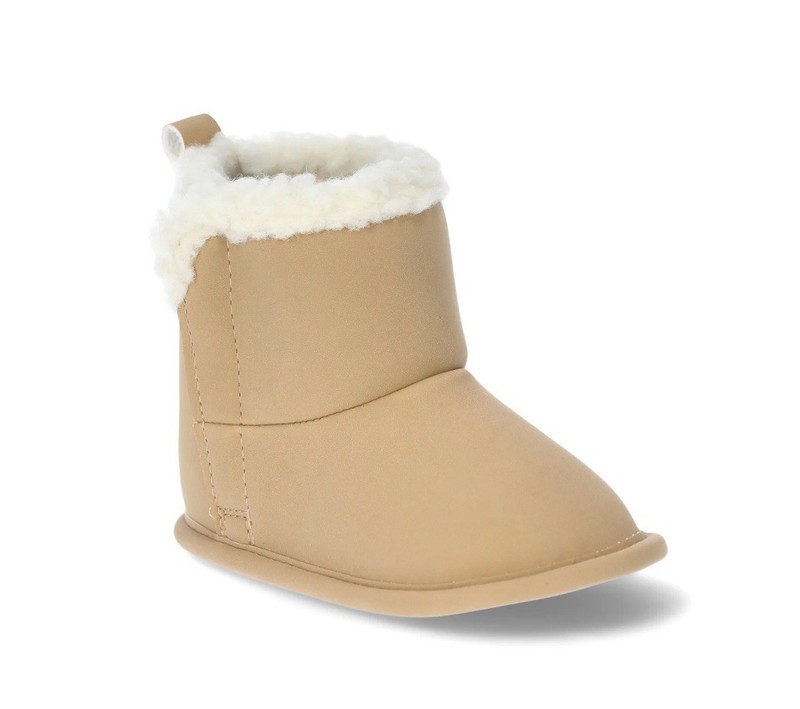 CARTERS Child Of Mine Infant Girls Size 0-3m Fur Winter Boots • Brown