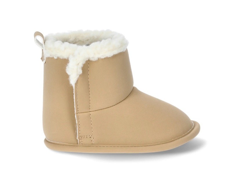 CARTERS Child Of Mine Infant Girls Size 0-3m Fur Winter Boots • Brown
