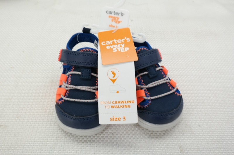 Carters Every Step Baby Sandals Boys Swim Athletic Navy Orange 3 Months TF