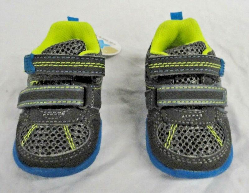 CARTERS INFANT BOYS GRAY ATHLETIC SHOES SIZE 3 NEW FREE SHIPPING