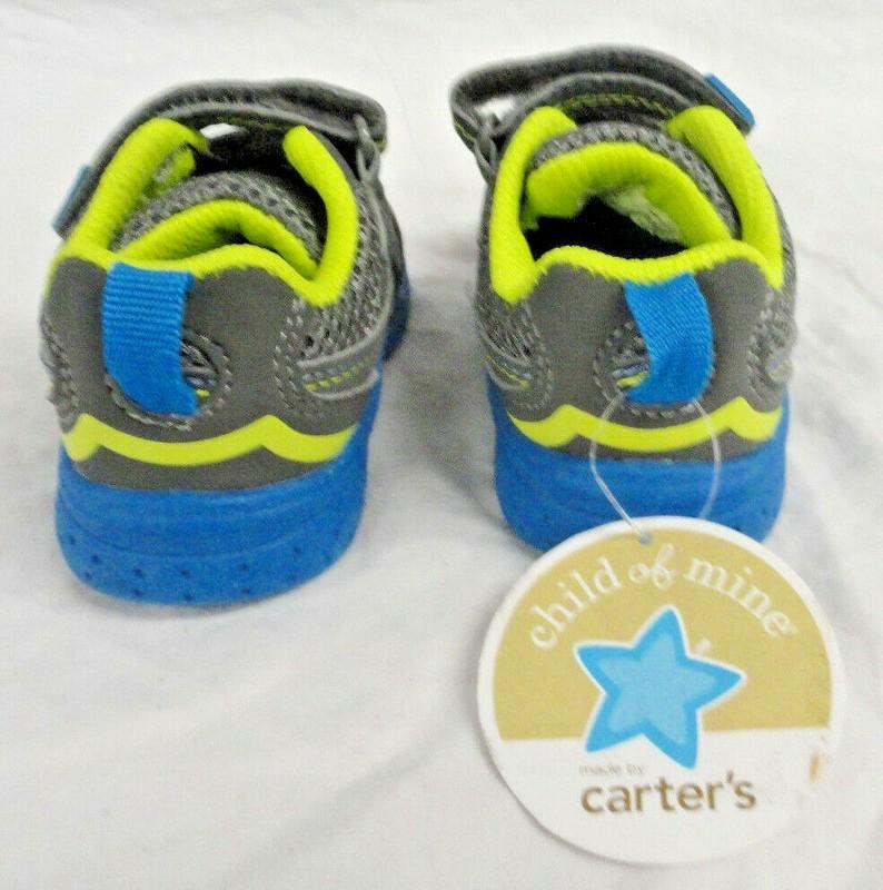 CARTERS INFANT BOYS GRAY ATHLETIC SHOES SIZE 3 NEW FREE SHIPPING