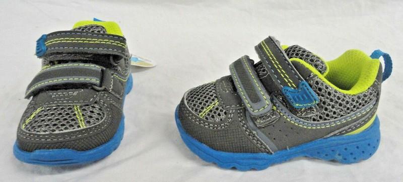 CARTERS INFANT BOYS GRAY ATHLETIC SHOES SIZE 3 NEW FREE SHIPPING