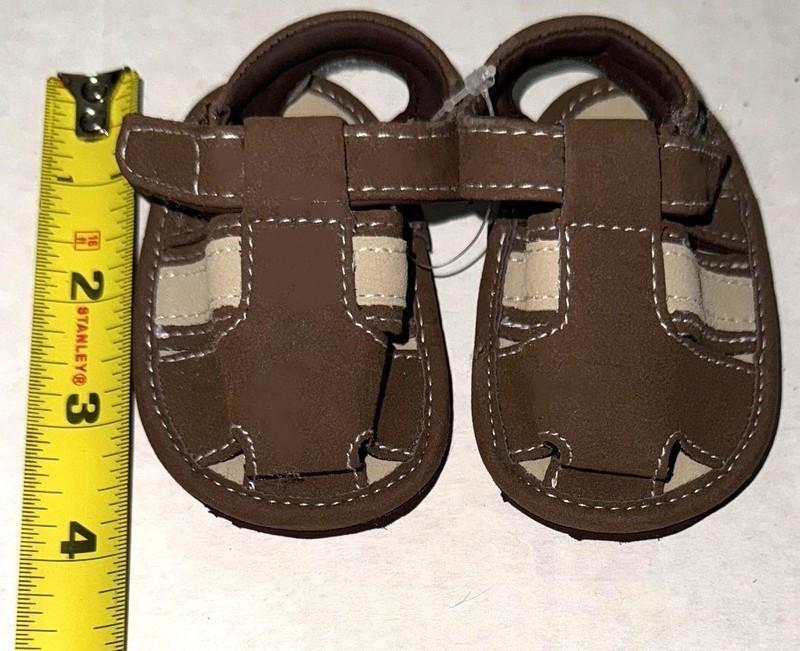 CARTERS Just One You Baby Sandals Brown/tan Size NEWBORN