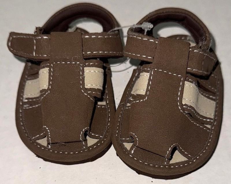 CARTERS Just One You baby sandals brown/tan size NEWBORN