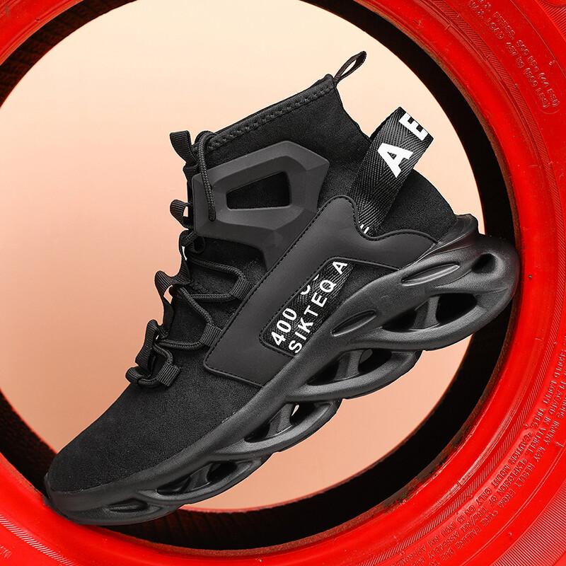 Casual Slip On Sneakers For Men's Athletic Shoes High-top Blade Walking Shoes
