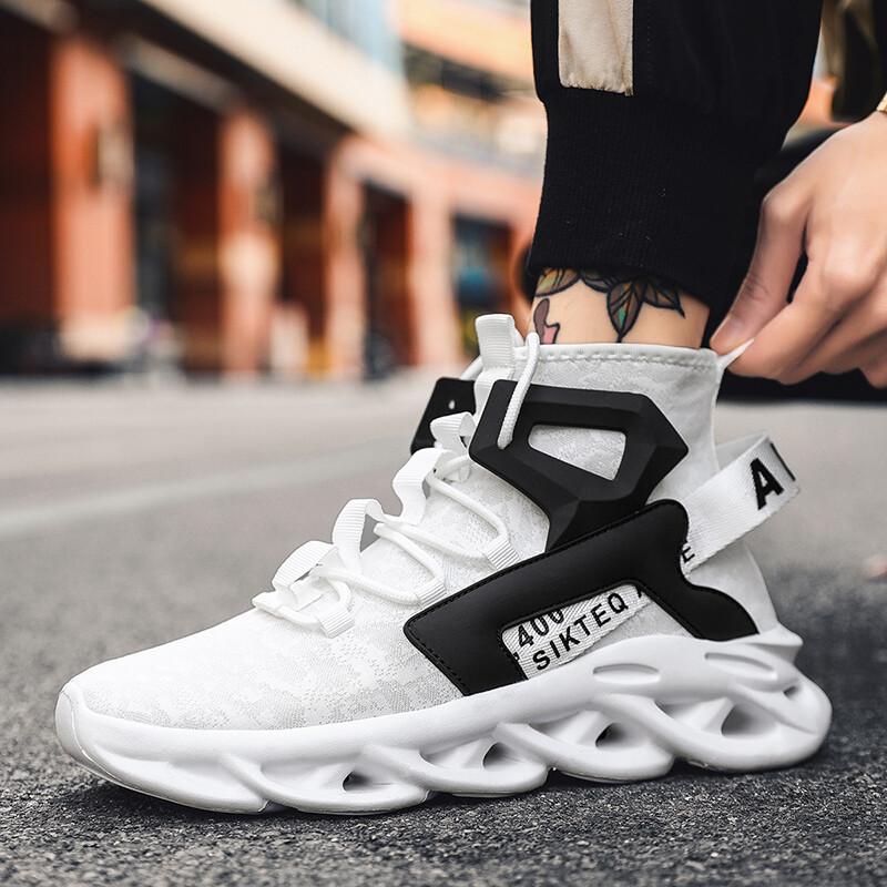 Casual Slip On Sneakers For Men's Athletic Shoes High-top Blade Walking Shoes