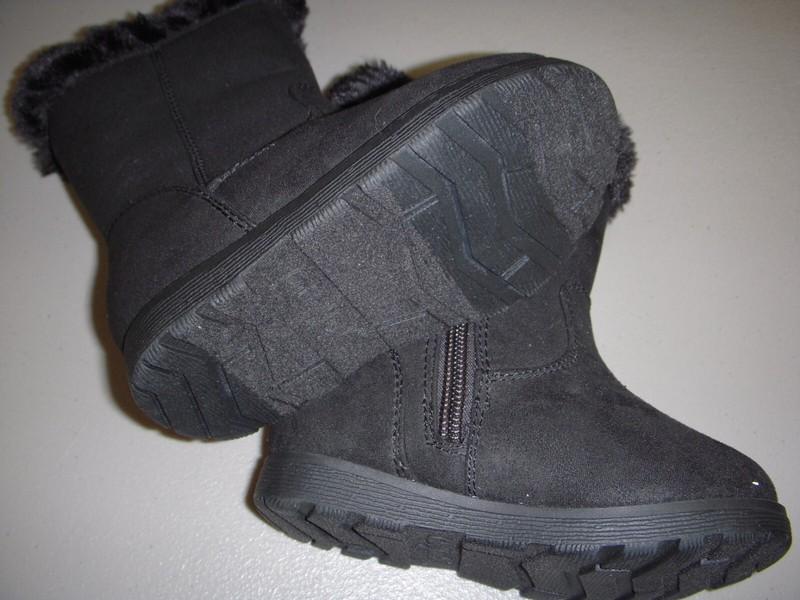 Cat And Jack Leah Toddler Girl's Shearling Style Zipper Slip-On Boots