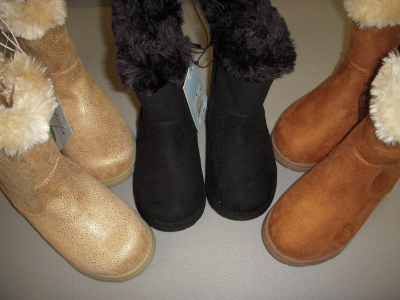 Cat and Jack Leah Toddler Girl's Shearling Style Zipper Slip-On Boots