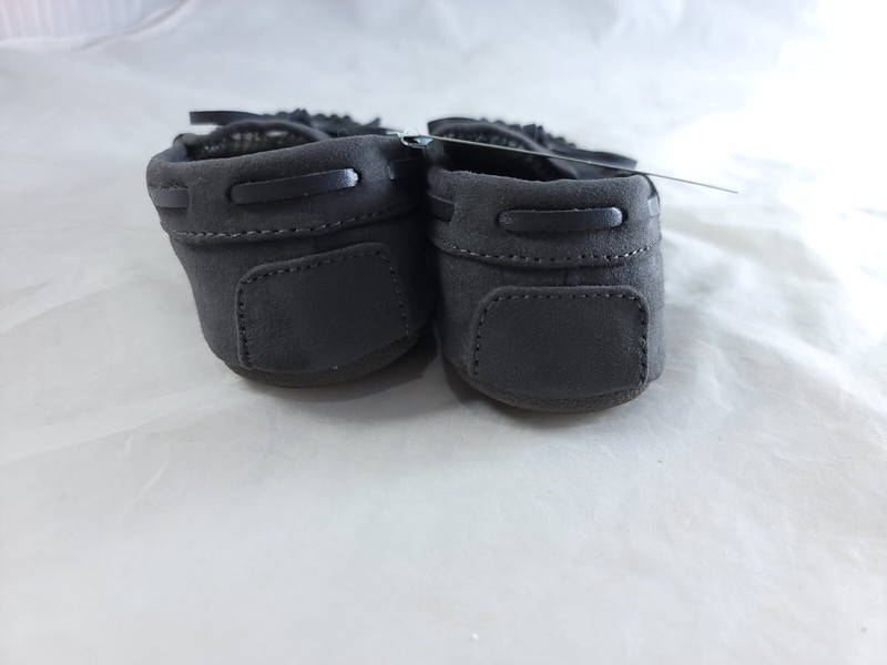 Cat And Jack Toddler Size 8 Gray Carter Moccasin Slippers Brand New