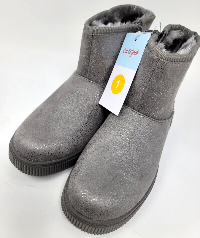 Cat And jack Winter Boots Girls Size 1 HOLLAND GREY