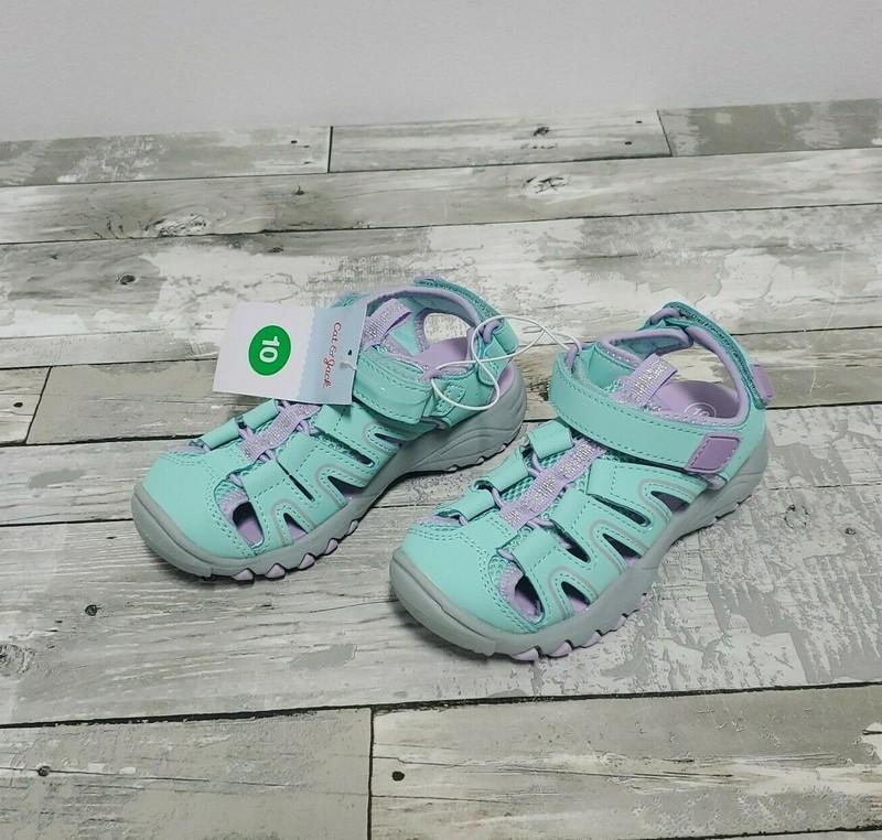 Cat & Jack Afton Hiking Sandals - Turquoise & Purple - Toddler Girl Shoe Size 10